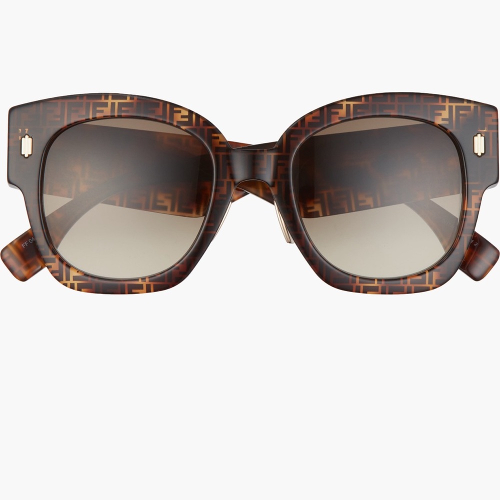 Fendi Brown Oversized Square Sunglasses